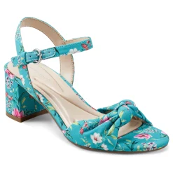 Sale Easy Spirit Danica Heeled Sandals TealFloral