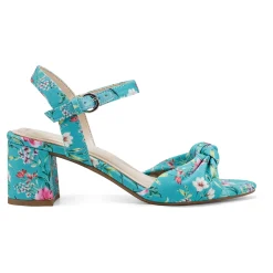 Sale Easy Spirit Danica Heeled Sandals TealFloral