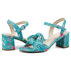 Sale Easy Spirit Danica Heeled Sandals TealFloral