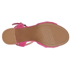 Best Easy Spirit Danica Heeled Sandals DarkPinkSuede