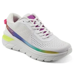 Best Easy Spirit Denise Austin Mel EMOVE Walking Shoes White/Rainbow