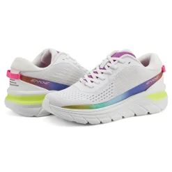 Best Easy Spirit Denise Austin Mel EMOVE Walking Shoes White/Rainbow