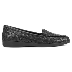 Discount Easy Spirit Devitt Casual Flats BlackLeather