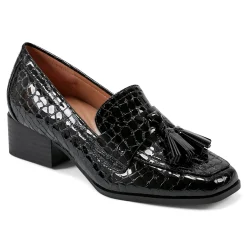 Discount Easy Spirit Drew Dress Loafers BlackPatentLeatherCroco