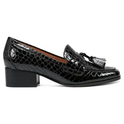 Discount Easy Spirit Drew Dress Loafers BlackPatentLeatherCroco
