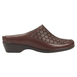 Hot Easy Spirit Dusk Mule Clogs BrownLeather