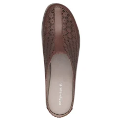 Hot Easy Spirit Dusk Mule Clogs BrownLeather