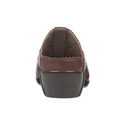 Hot Easy Spirit Dusk Mule Clogs BrownLeather