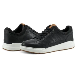 Discount Easy Spirit x Denise Austin Dilli Lace-up Court Sneakers BlackLeather