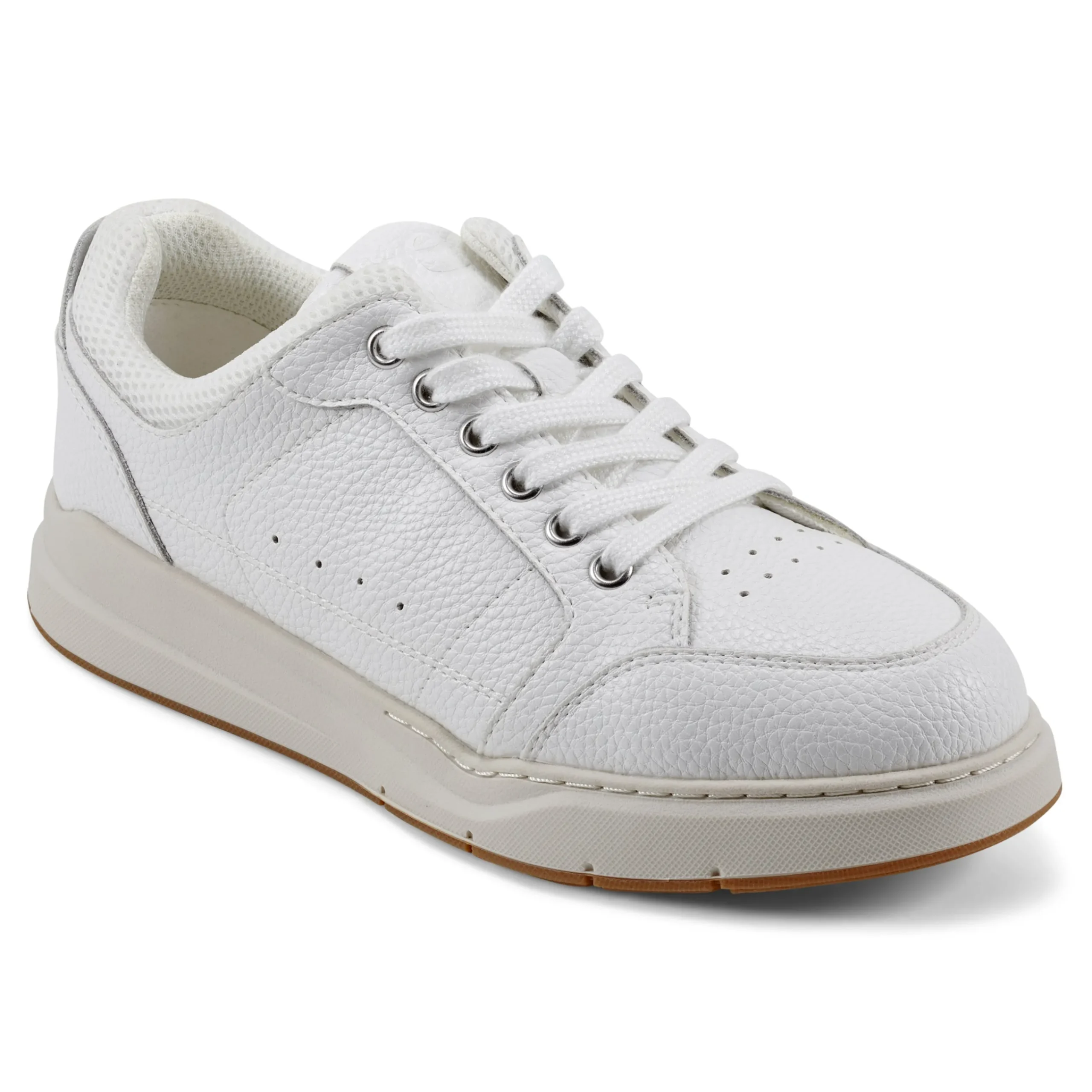 New Easy Spirit x Denise Austin Dilli Lace-up Court Sneakers WhiteLeatherNeutral