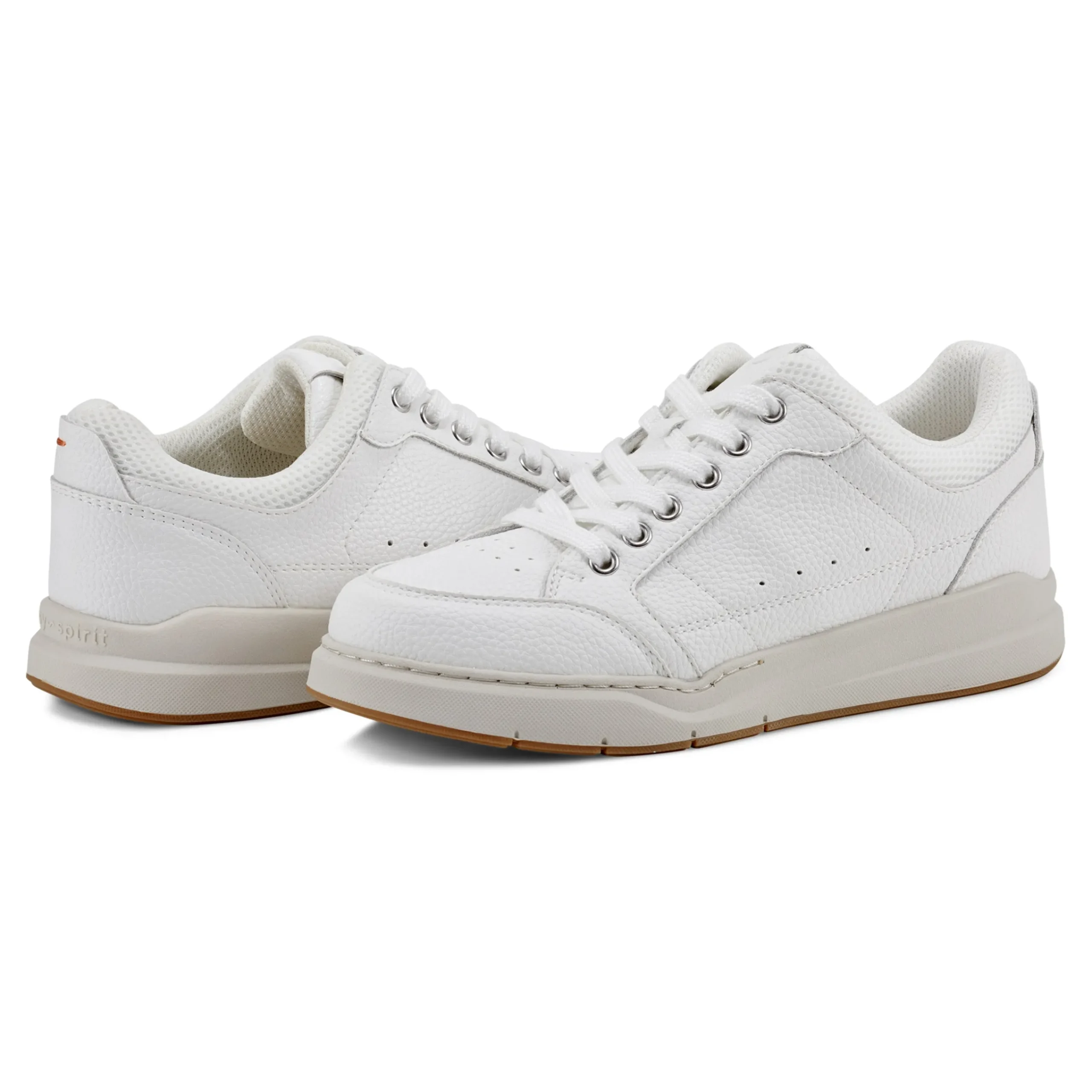 New Easy Spirit x Denise Austin Dilli Lace-up Court Sneakers WhiteLeatherNeutral
