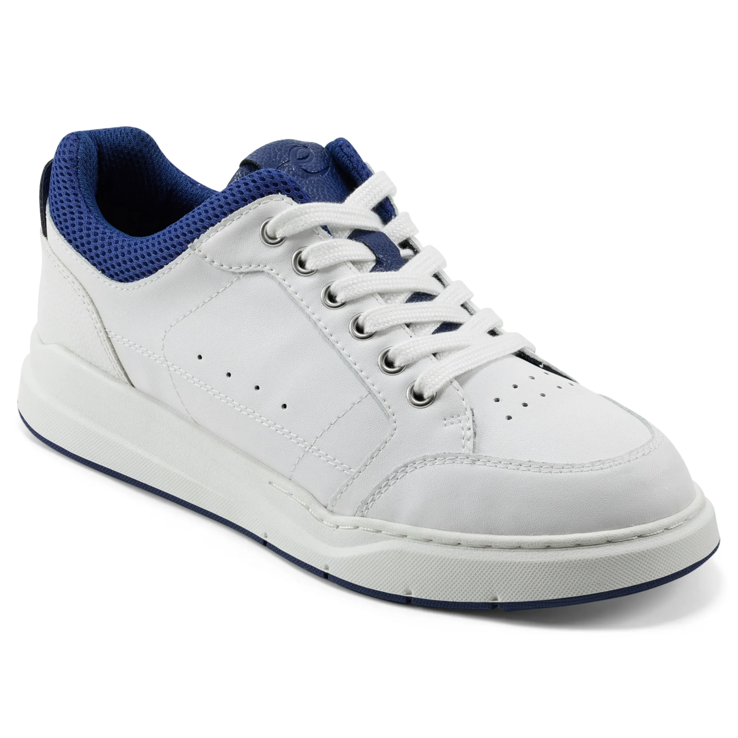 Clearance Easy Spirit x Denise Austin Dilli Lace-up Court Sneakers WhiteLeather