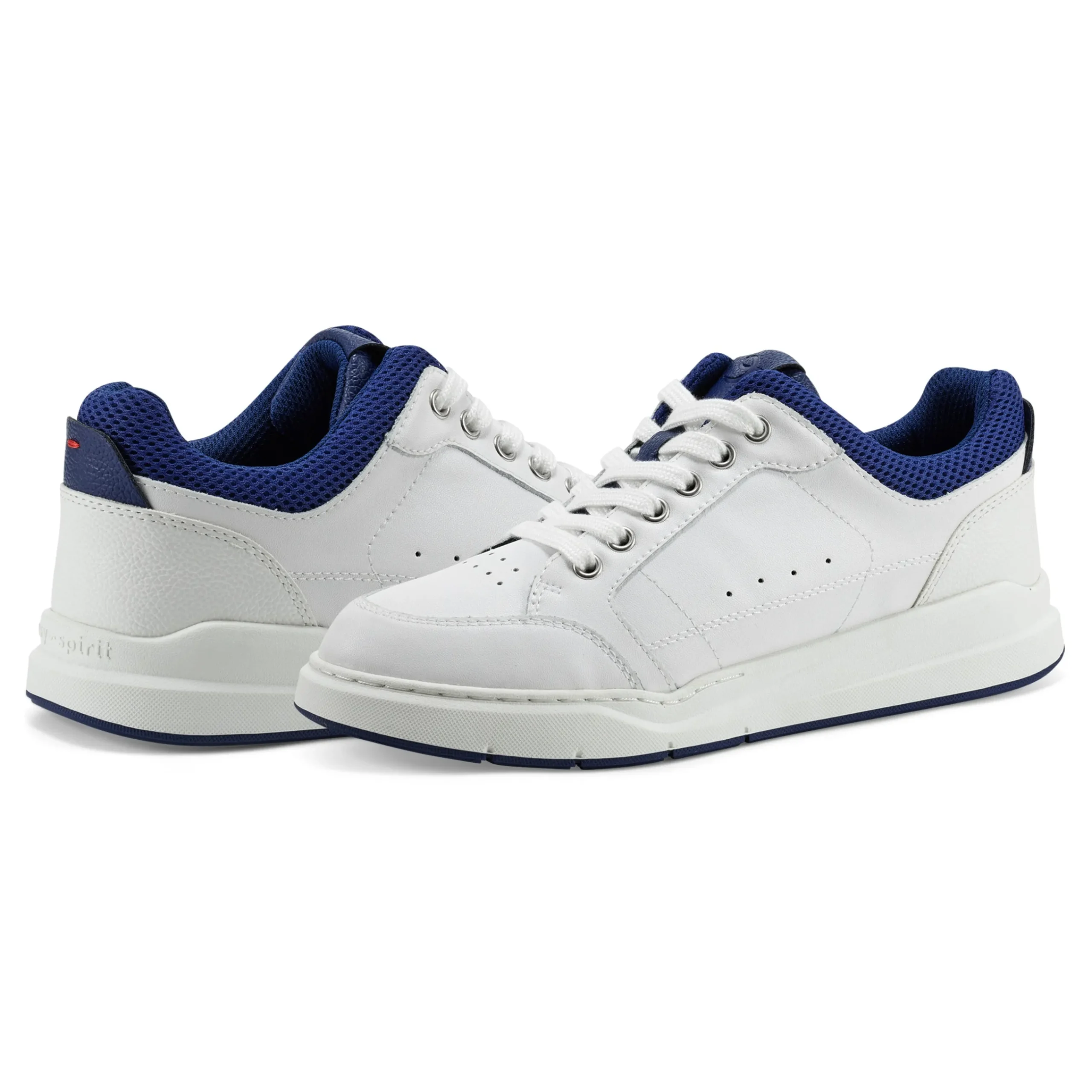 Clearance Easy Spirit x Denise Austin Dilli Lace-up Court Sneakers WhiteLeather