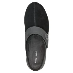 Sale Easy Spirit Edline Slip On Casual Clogs BlackSuede