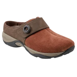 Easy Spirit Edline Slip On Casual Clogs BrownSuede