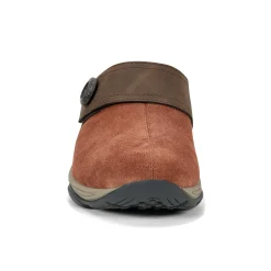 Easy Spirit Edline Slip On Casual Clogs BrownSuede