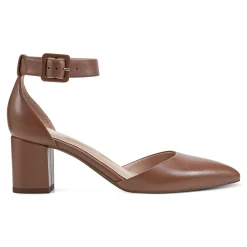 Online Easy Spirit Emila Ankle Strap Pumps BrownLeather