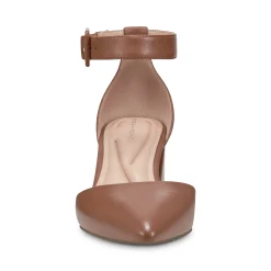 Online Easy Spirit Emila Ankle Strap Pumps BrownLeather