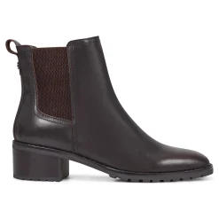 Clearance Easy Spirit Fedra Block Heel Dress Booties DarkBrownLeather