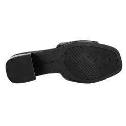 Hot Easy Spirit Fiora Block Heel Slide Sandals BlackPatent