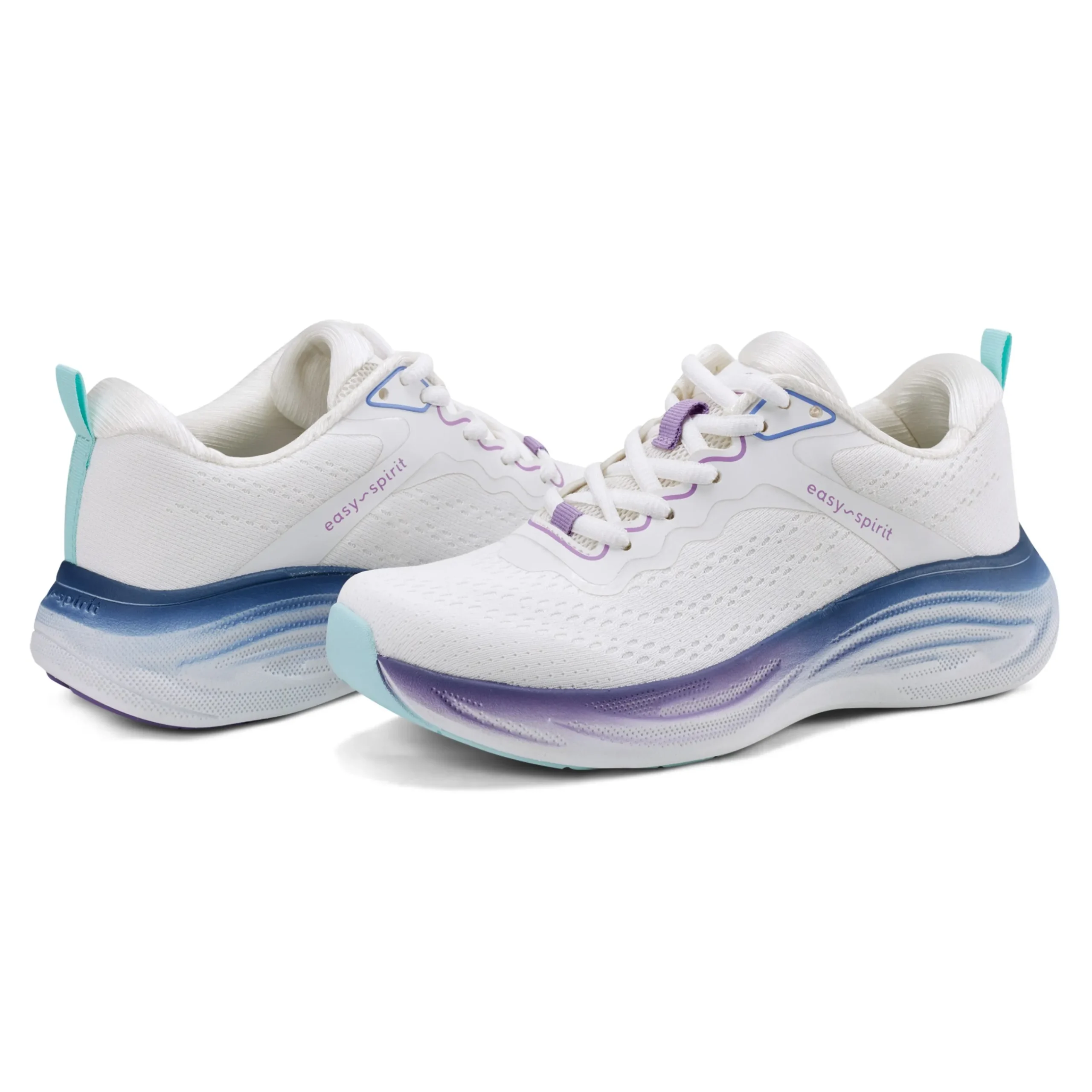 Best Easy Spirit Gallop Walking Shoes White/Purple