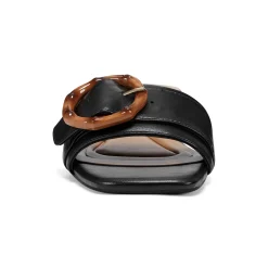 Outlet Easy Spirit Gatlin Slide Sandals BlackLeather