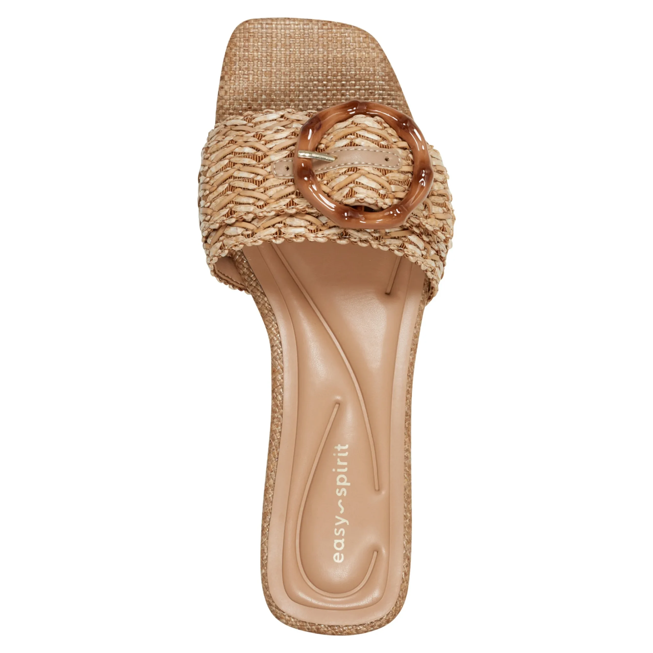 New Easy Spirit Gatlin Slide Sandals NaturalRaffia