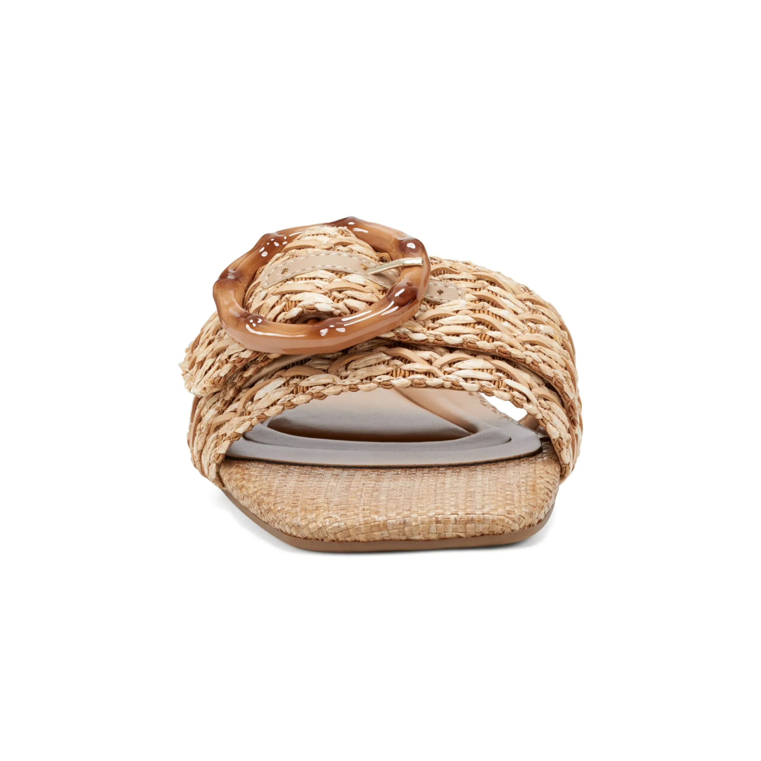 New Easy Spirit Gatlin Slide Sandals NaturalRaffia