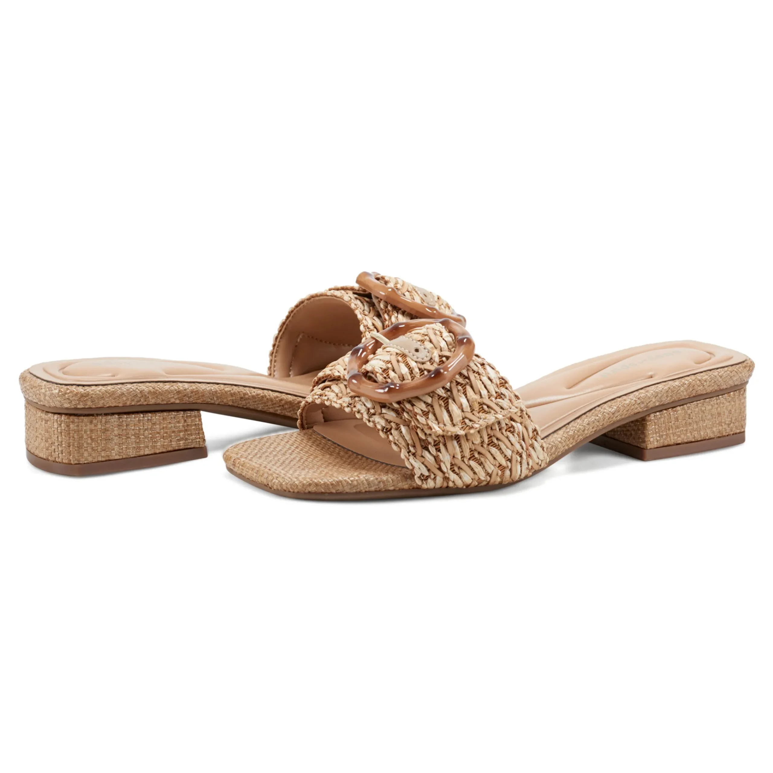 New Easy Spirit Gatlin Slide Sandals NaturalRaffia