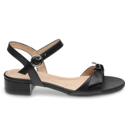 Hot Easy Spirit Ginova Block Heel Dress Sandals BlackLeather