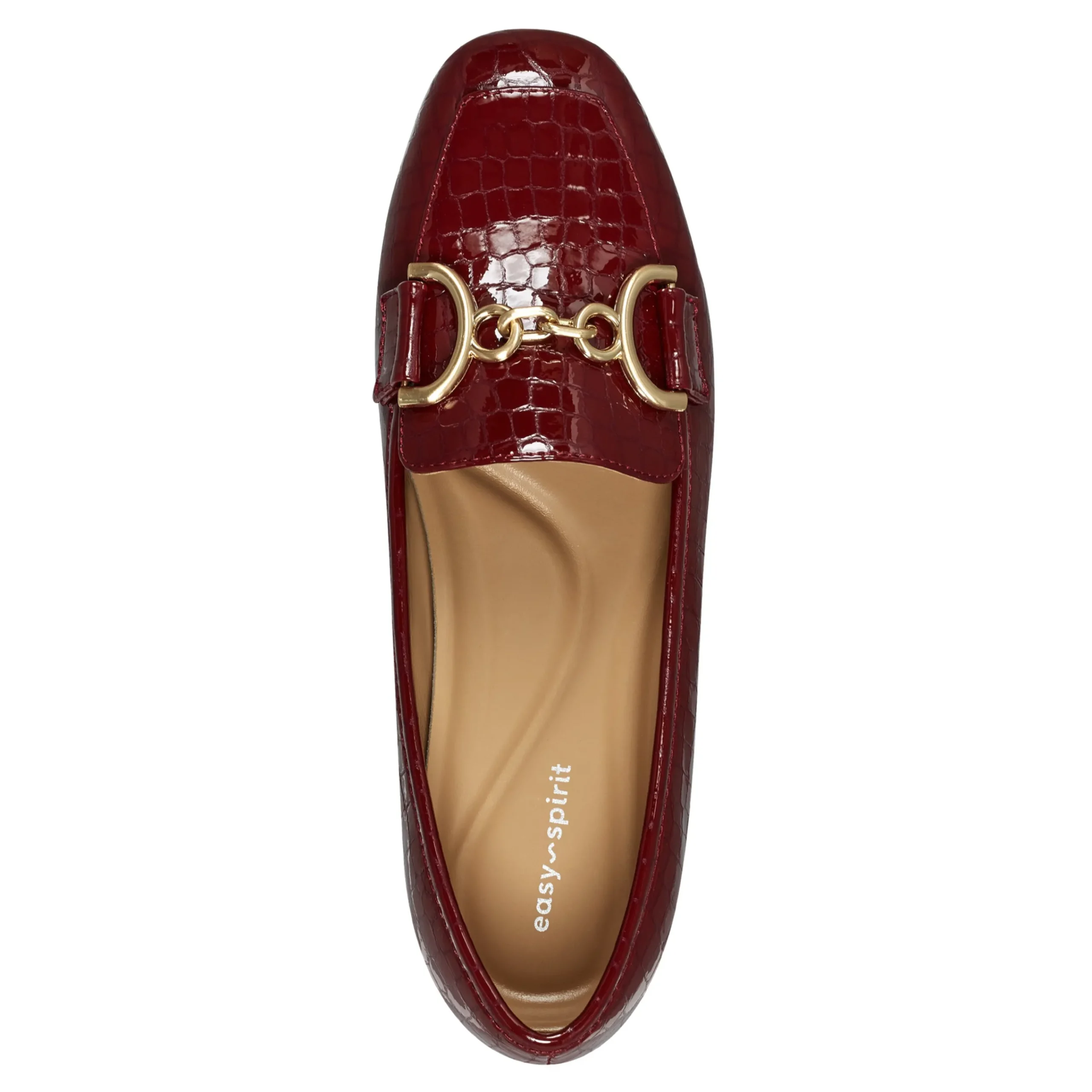 Discount Easy Spirit Giselle Casual Loafers RedCrocoPrint