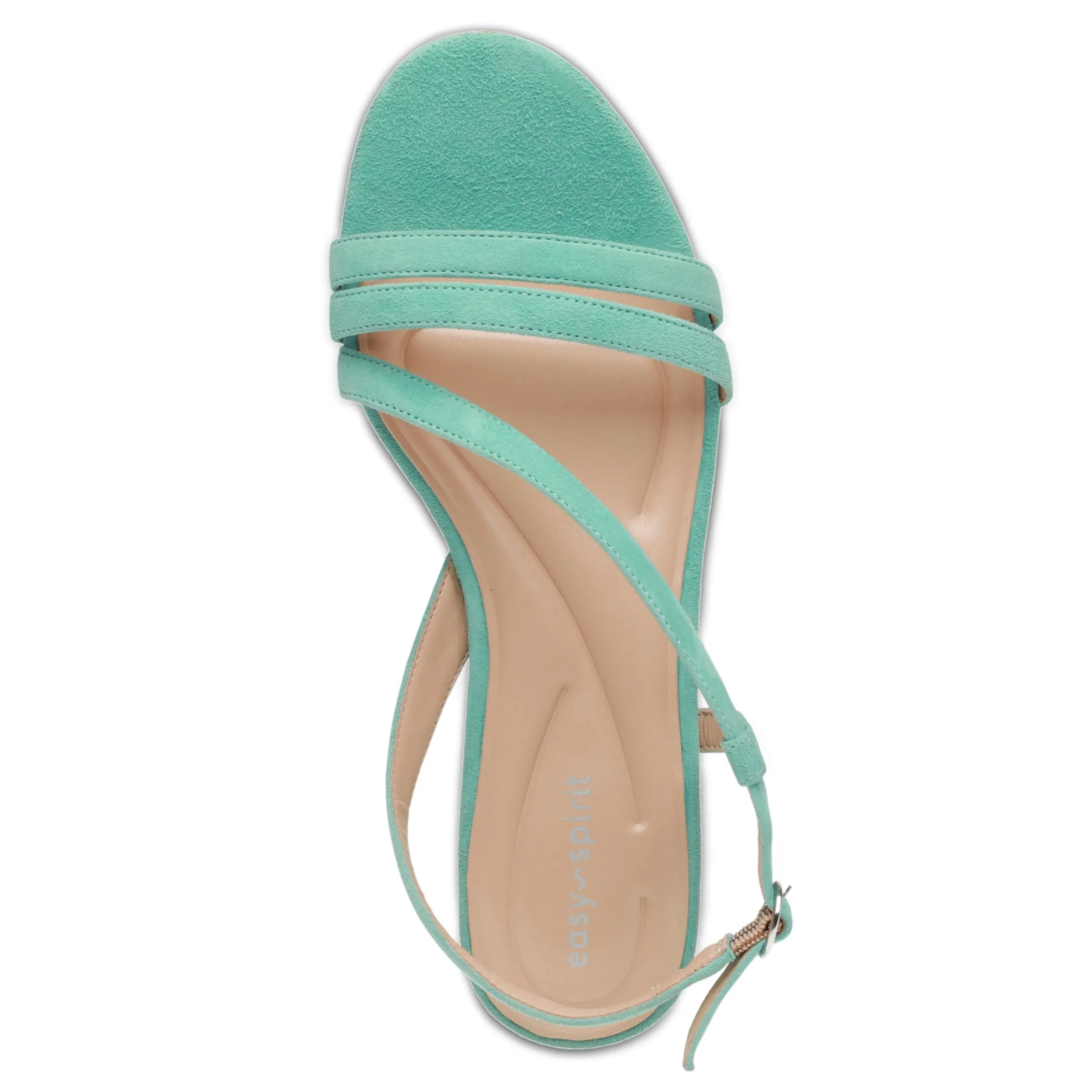 Hot Easy Spirit Glenni Block Heel Sandals TurquoiseSuede