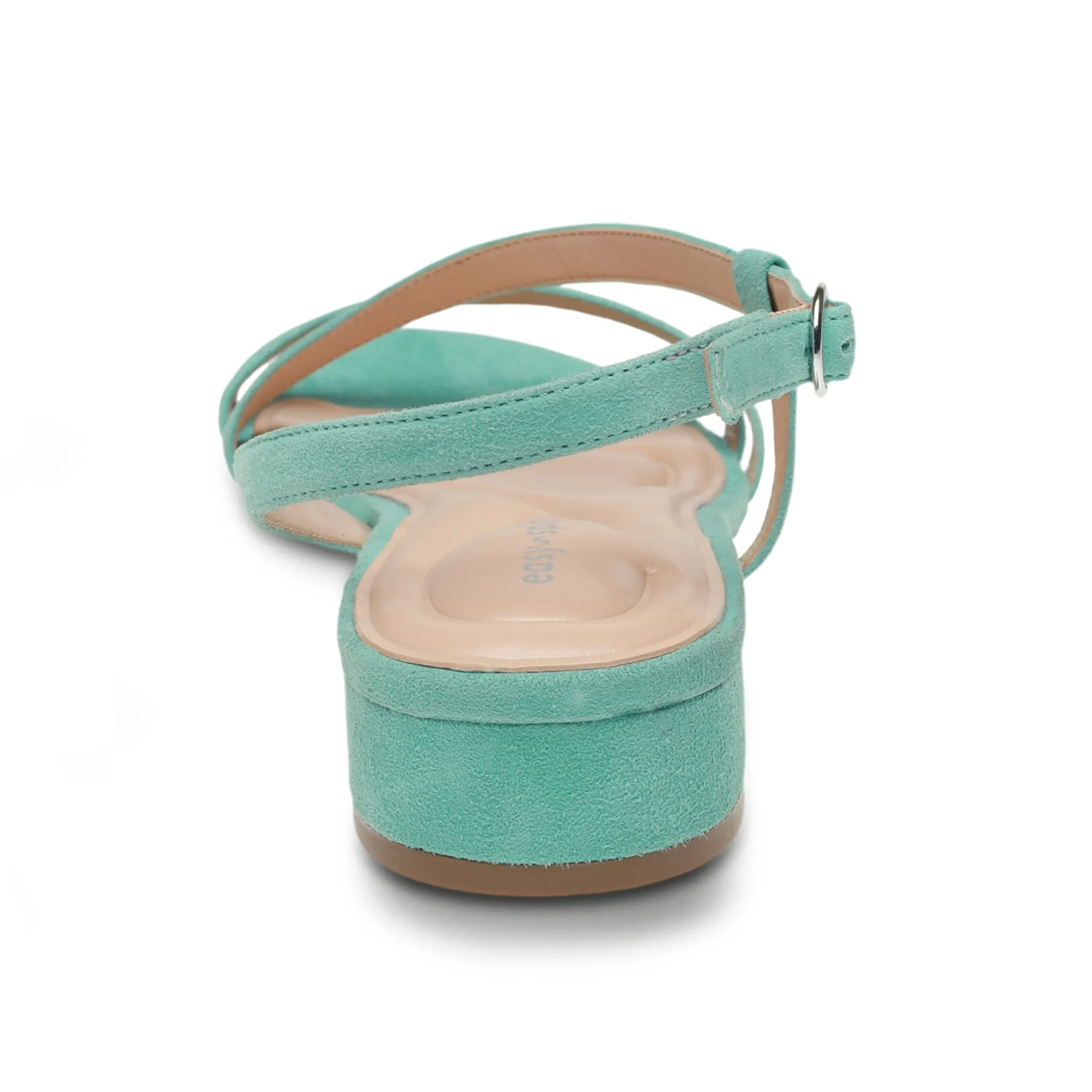 Hot Easy Spirit Glenni Block Heel Sandals TurquoiseSuede