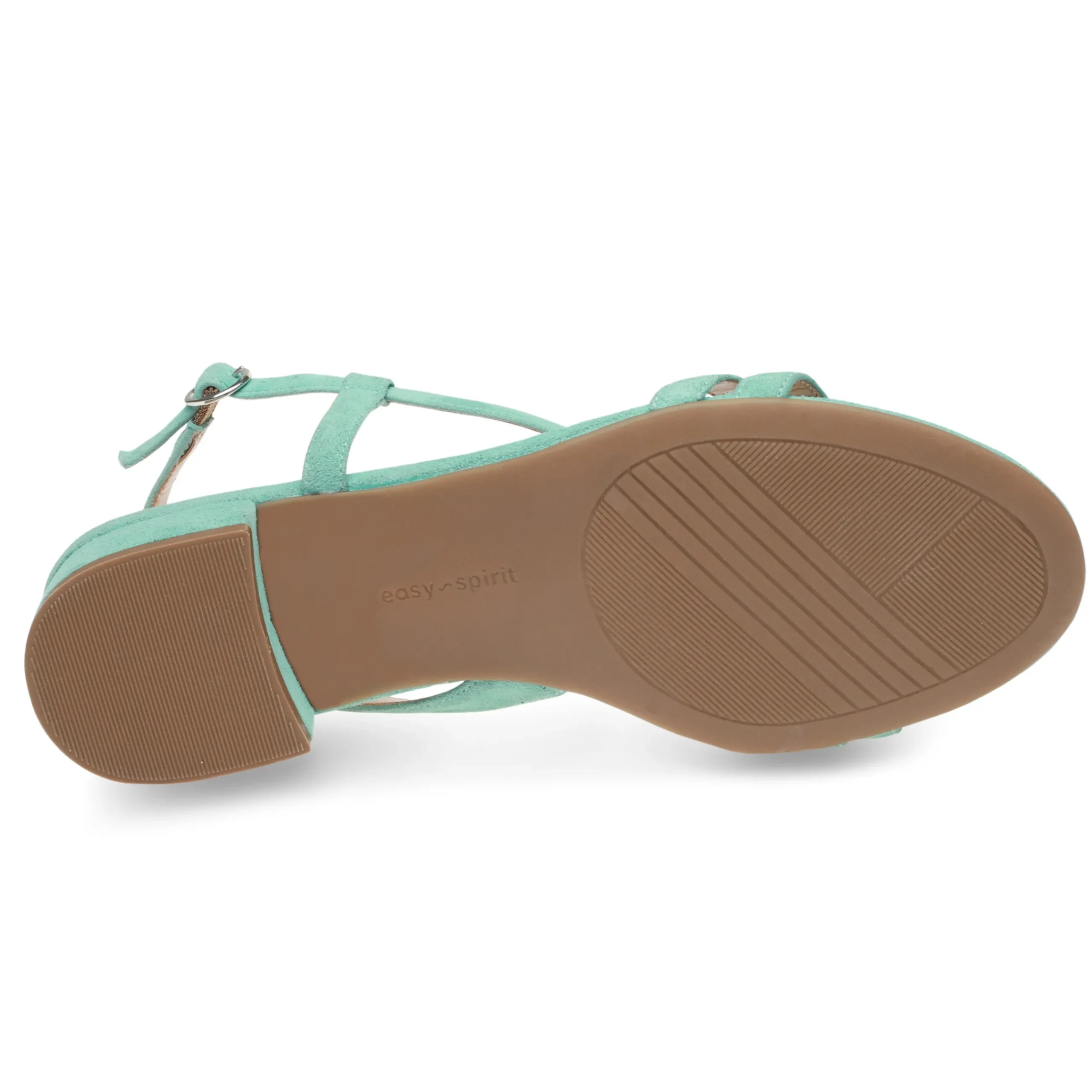 Hot Easy Spirit Glenni Block Heel Sandals TurquoiseSuede