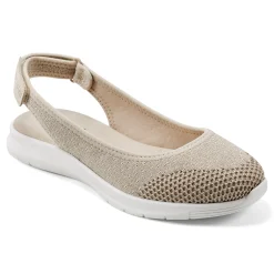 Outlet Easy Spirit Gracee Slingback Walking Shoes MediumNaturalMetallic