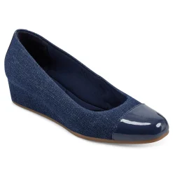 Hot Easy Spirit Gracey Wedge Heels DarkDenim