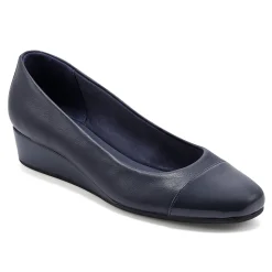 Best Easy Spirit Gracey Wedge Heels NavyLeather/Patent