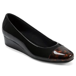 Best Easy Spirit Gracey Wedge Heels Black/Tortoise
