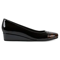 Best Easy Spirit Gracey Wedge Heels Black/Tortoise