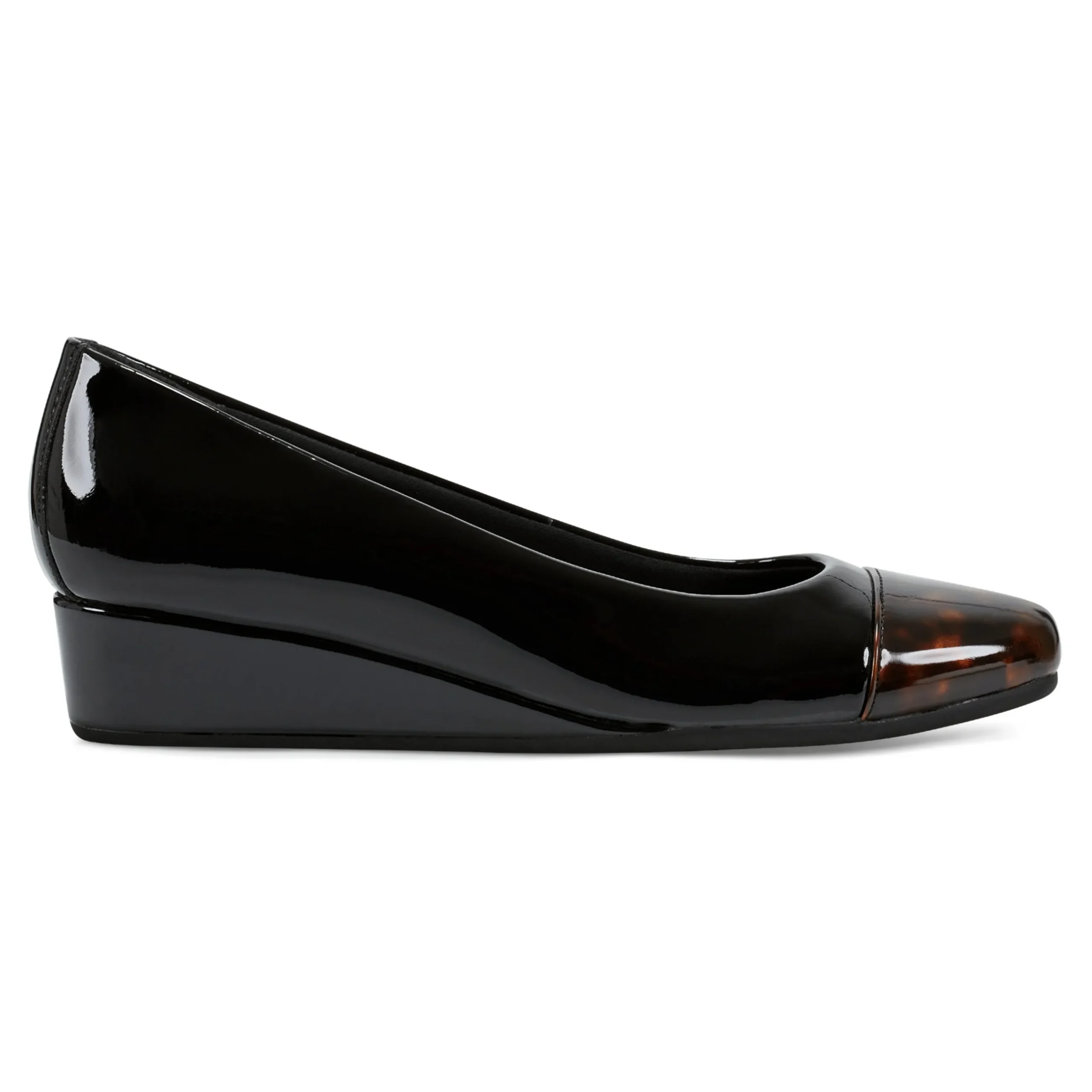 Best Easy Spirit Gracey Wedge Heels Black/Tortoise