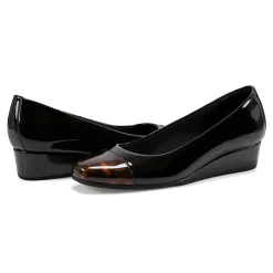 Best Easy Spirit Gracey Wedge Heels Black/Tortoise
