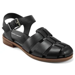 Best Easy Spirit Gretty Fisherman Sandals BlackLeather