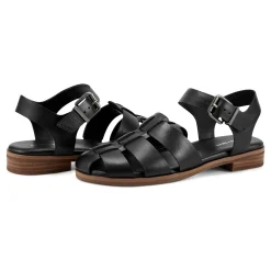 Best Easy Spirit Gretty Fisherman Sandals BlackLeather