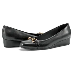 Hot Easy Spirit Guliana Wedge Heels BlackLeather