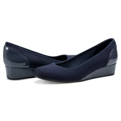 Clearance Easy Spirit Gwenyth Slip On Wedges Navy