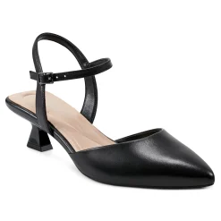 New Easy Spirit Halyn Pointy Toe Dress Pumps BlackLeather