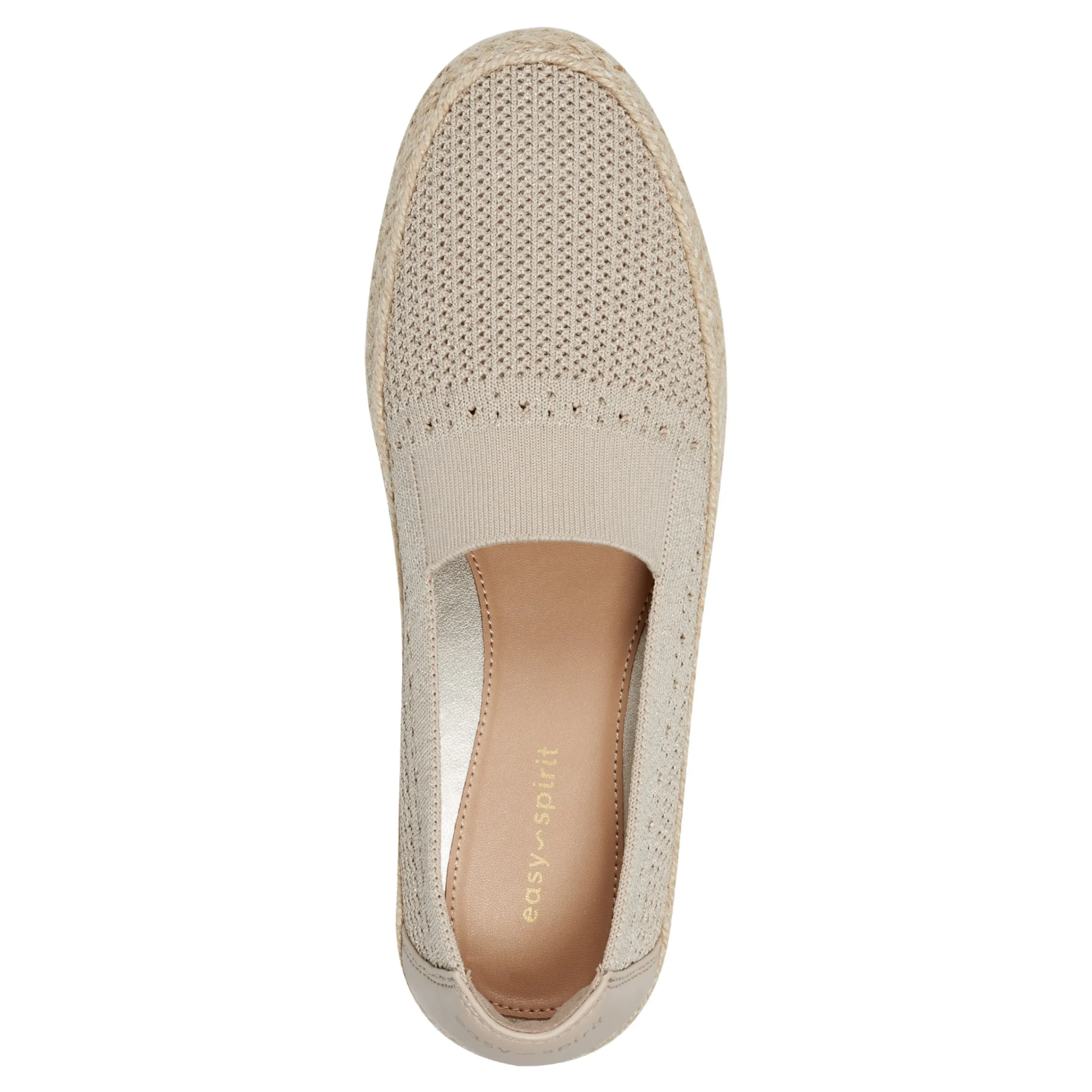 Best Easy Spirit Hassie Slip On Casual Espadrilles NaturalMetallic