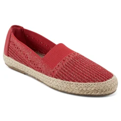 New Easy Spirit Hassie Slip On Casual Espadrilles RedMetallic