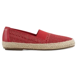 New Easy Spirit Hassie Slip On Casual Espadrilles RedMetallic