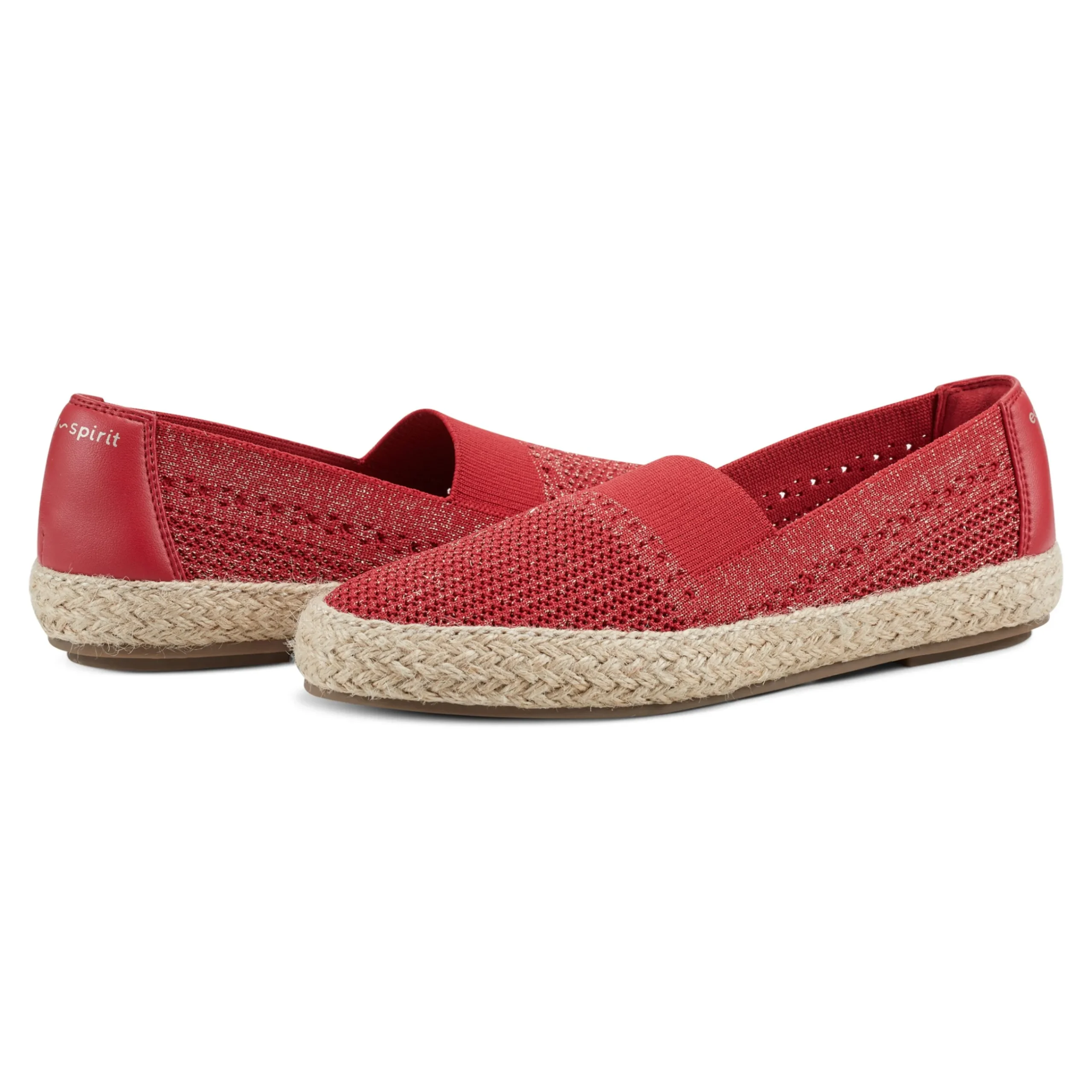 New Easy Spirit Hassie Slip On Casual Espadrilles RedMetallic